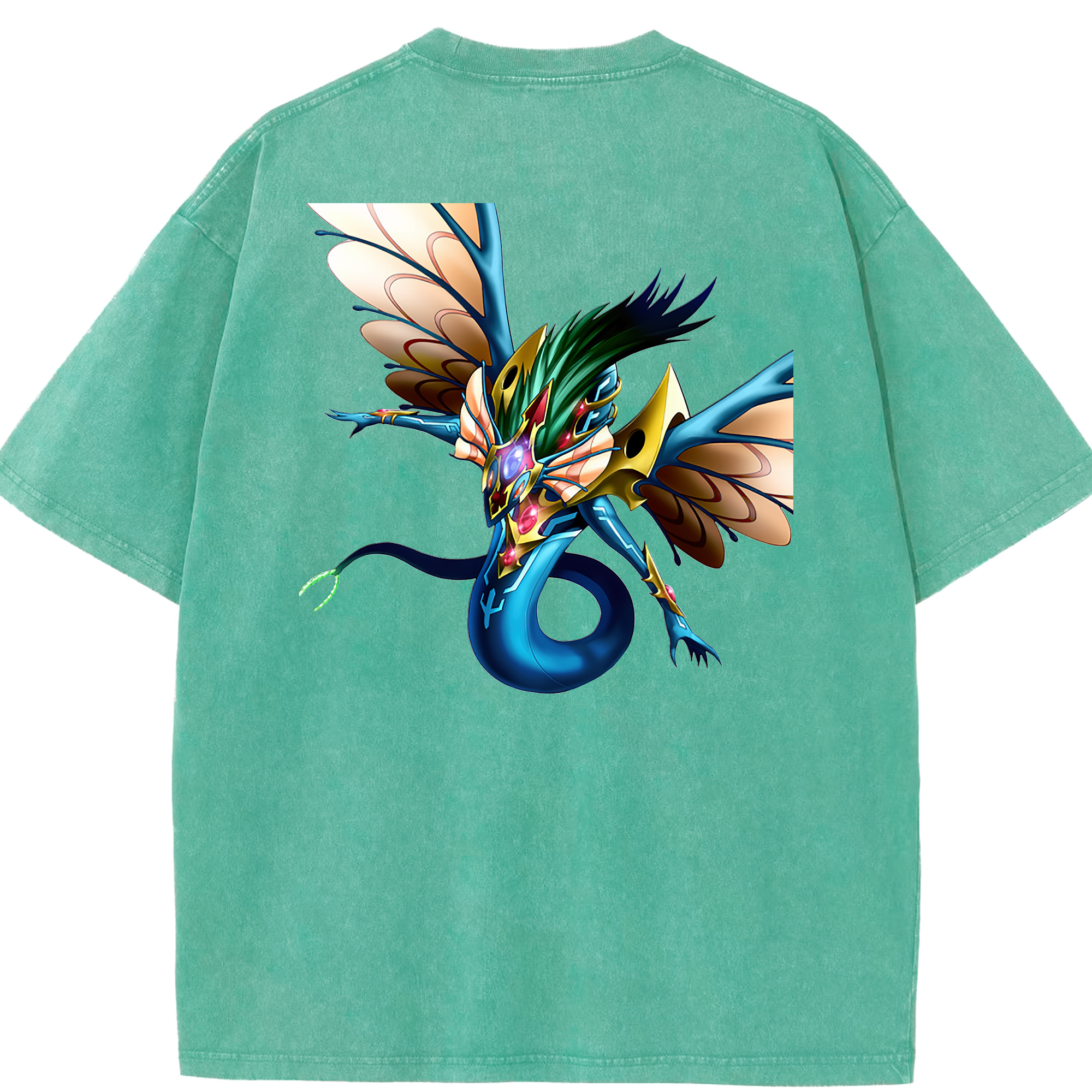 （画像用） 遊☆戯☆王 Yu-Gi-Oh! 綿100% ヴィンテージ風 半袖Tシャツ（背面プリント）